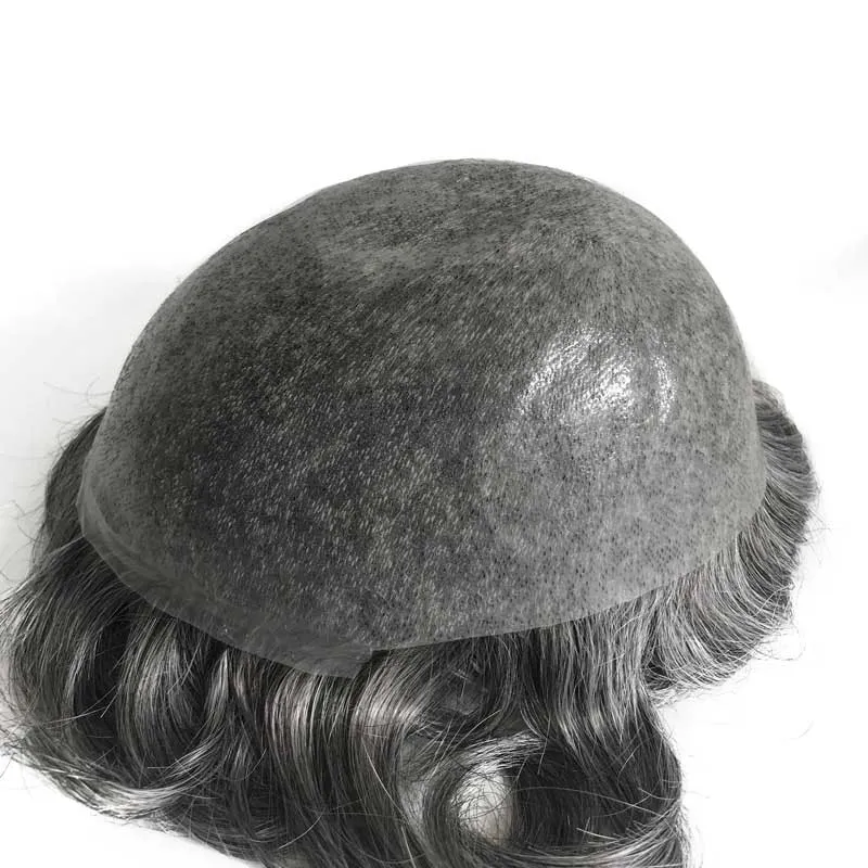 All Knotted PU Base 0.06 0.08 Thin Skin Base Hair Men Toupee