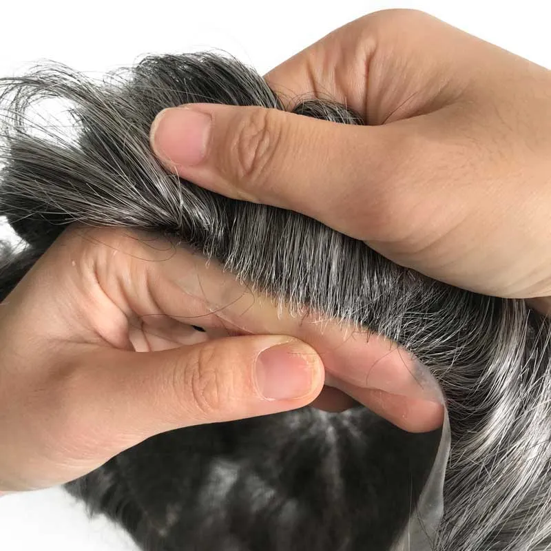 All Knotted PU Base 0.06 0.08 Thin Skin Base Hair Men Toupee All Knotted PU Base 0.06 0.08 Thin Skin Base Hair Men Toupee