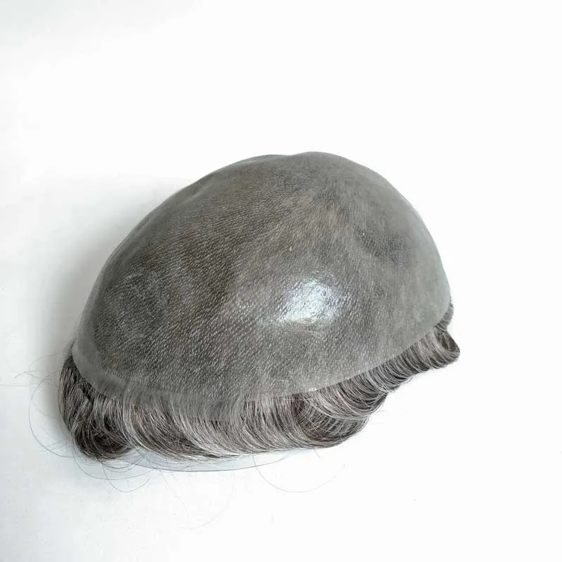 Full 0.06 0.08 V Loop Thin Skin PU Base Hair System
