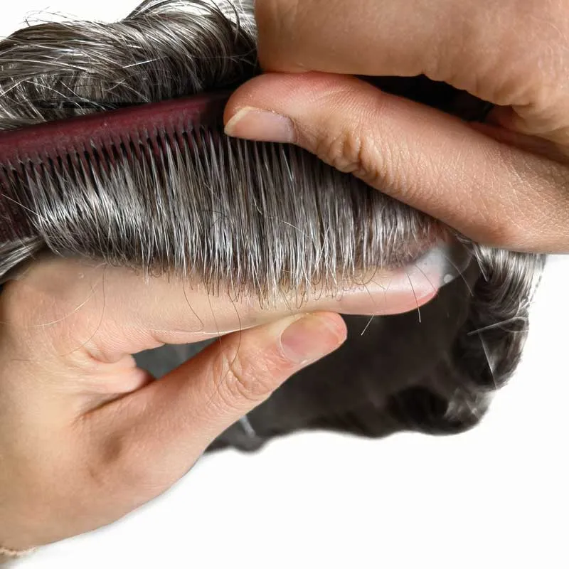 Full 0.06 0.08 V Loop Thin Skin PU Base Hair System Full 0.06 0.08 V Loop Thin Skin PU Base Hair System