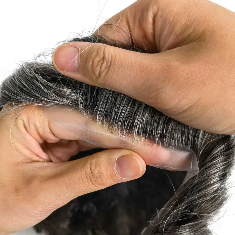 Full PU Thin Skin Men Toupee With 1012 Knotted PU Hair System Full PU Thin Skin Men Toupee With 1012 Knotted PU Hair System