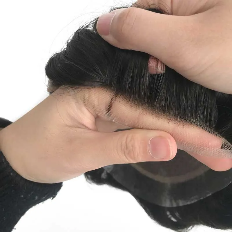 Silk Top Men Toupee HD Lace Front	