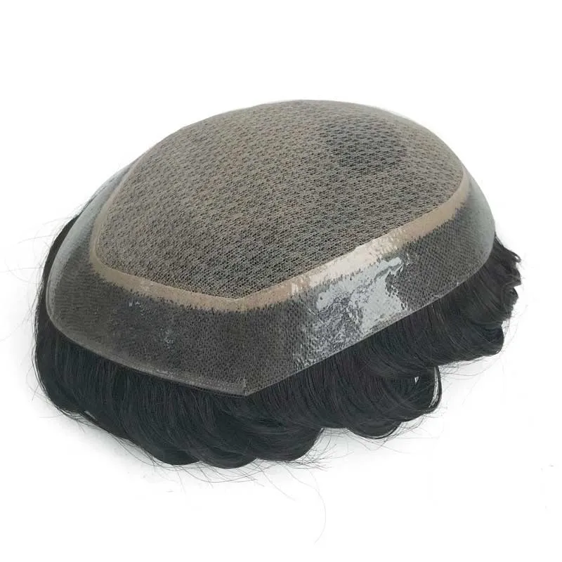 Silk Top Men Toupee Human Hair Patch