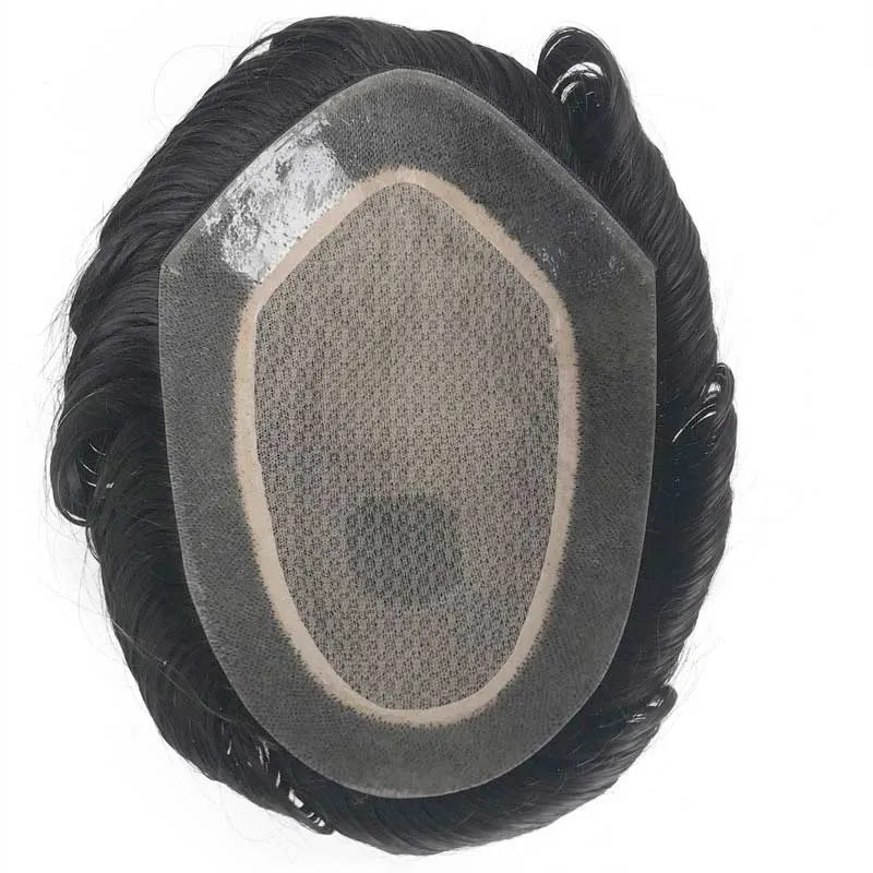 Silk Top Men Toupee Human Hair Patch	