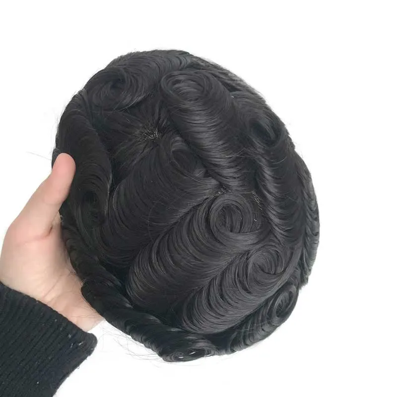 Silk Top Men Toupee Human Hair Patch	
