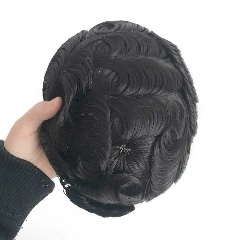 Silk Top Men Toupee Human Hair Patch	