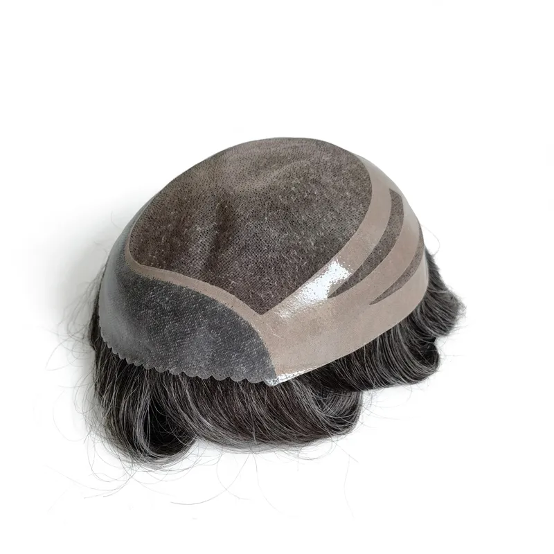 Bond Fine Mono Base NPU Men Toupee with Human Hair PU Skin Front 4 Holes Eyes Oskar Style Bond Fine Mono Base NPU Men Toupee with Human Hair PU Skin Front 4 Holes Eyes Oskar Style