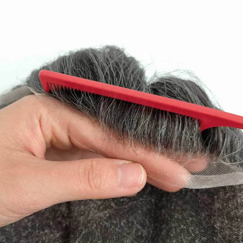 BIO Style Thin Skin PU Men Hair System Pieces Toupee With Undetectable Bleached Lace Front BIO Style Thin Skin PU Men Hair System Pieces Toupee With Undetectable Bleached Lace Front