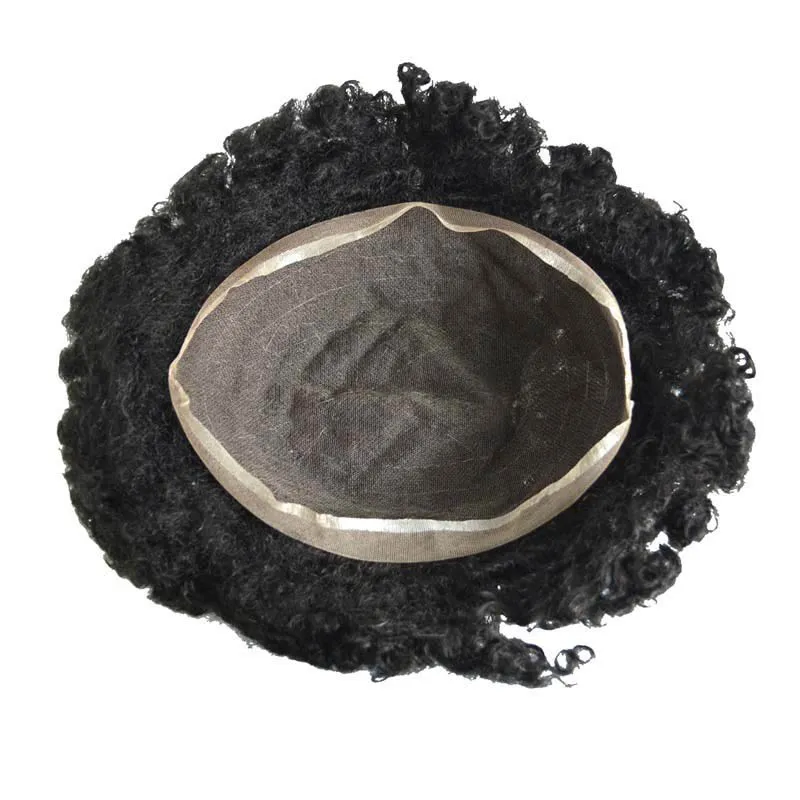 Full Lace 8mm Wave Color 1B Human Hair Men Toupee Full Lace 8mm Wave Color 1B Human Hair Men Toupee