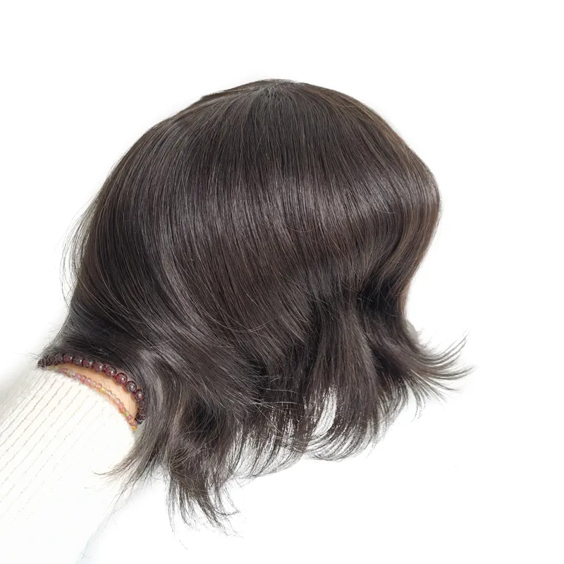 9 Inch Hair Length Full PU Thin Skin Injected Men Toupee With Natural Human Hair 9 Inch Hair Length Full PU Thin Skin Injected Men Toupee With Natural Human Hair