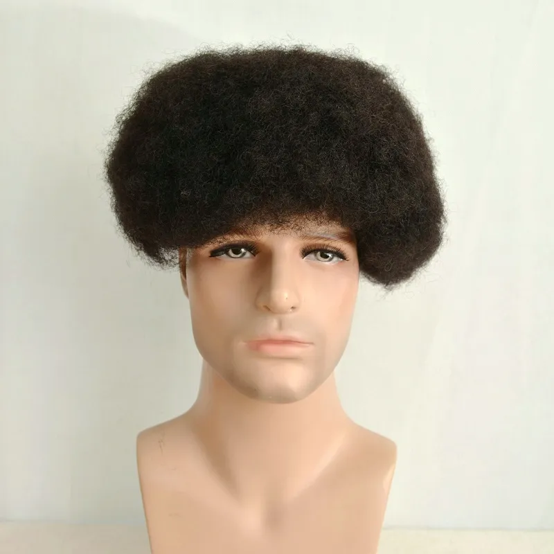 Stock Quick Delivery Afro Curly Full Lace Human Hair Men Toupee