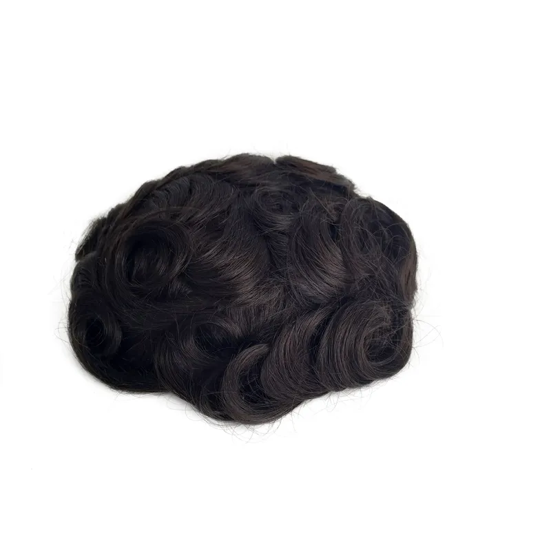 Mono Lace Human Hair Men Toupee with Poly Coating Mono Lace Human Hair Men Toupee with Poly Coating
