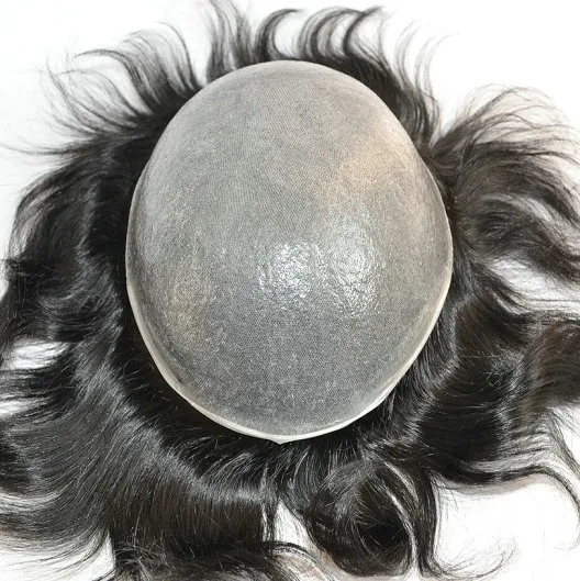 Thin Skin PU Base Men Toupee With V Loop 