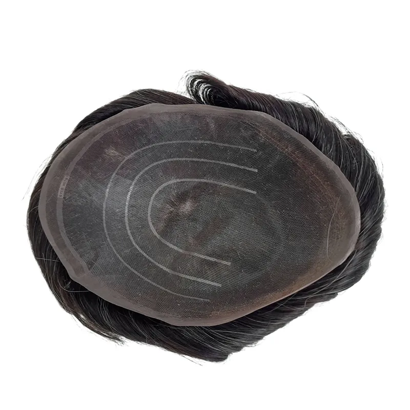 Mens Toupee Fine Welded Mono Lace Hairpiece Toupee
