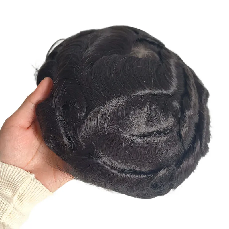 Silk Top Men Toupee with 3 Inches Lace Front - AIRAO HAIR Silk Top Men Toupee with 3 Inches Lace Front