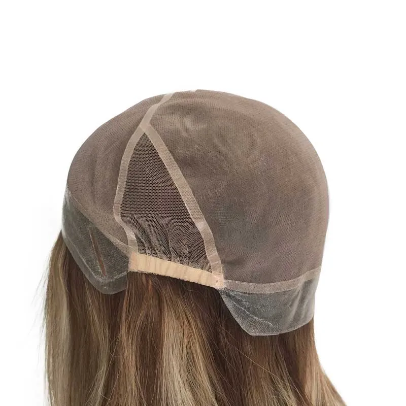 Full Cap Mono Top Lace Wigs with Human Hair Hand Tied