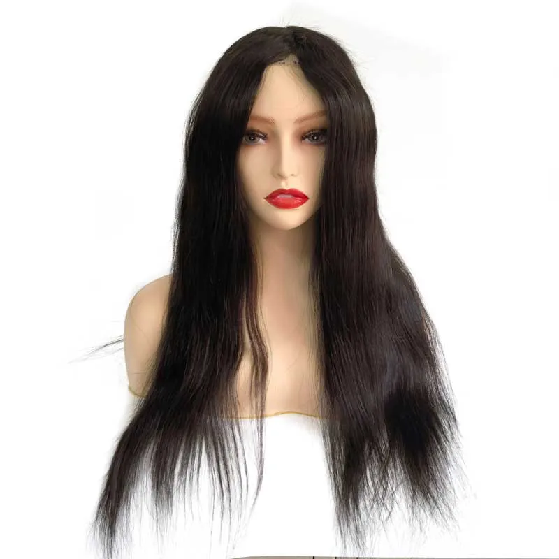 Human Hair Monofilament Wig with Lace Front Mono Top Front