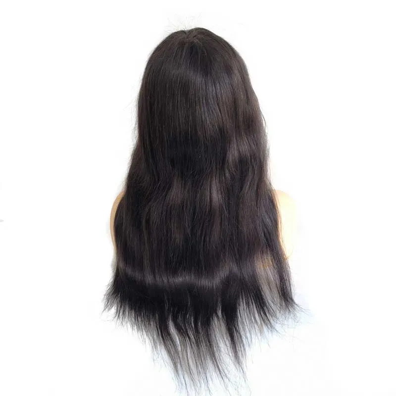 Human Hair Monofilament Wig with Lace Front Mono Top Back