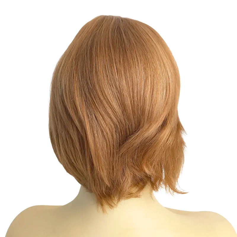 European Virgin Hair Silk Top Lace Front Women Wig Back