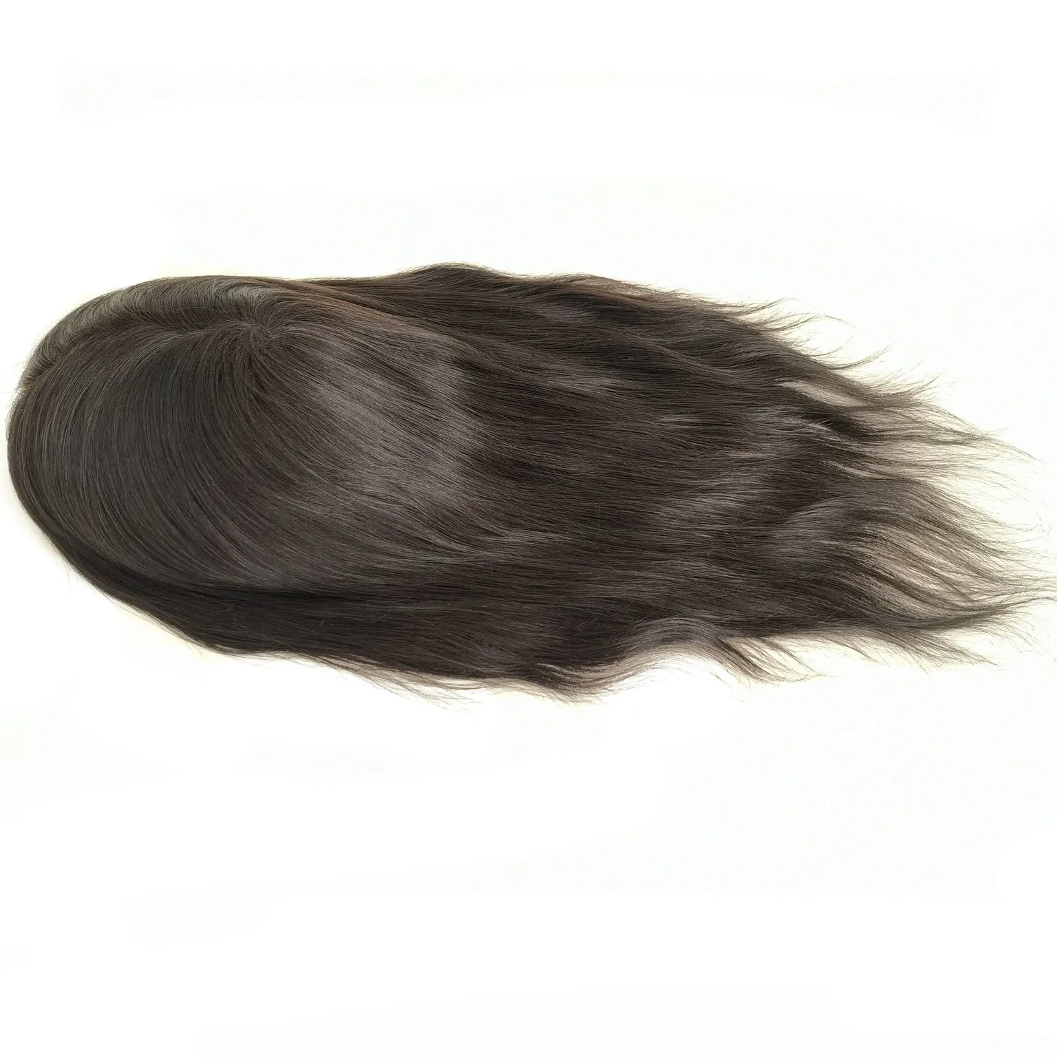 Full Thin Skin PU Base Human Hair Women Toupee Topper Hair