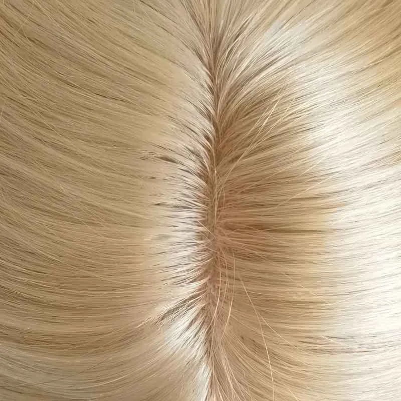 Thin PU Skin Base Hair Topper with Silk Top Partition Clip Thin PU Skin Base Hair Topper with Silk Top Partition Clip