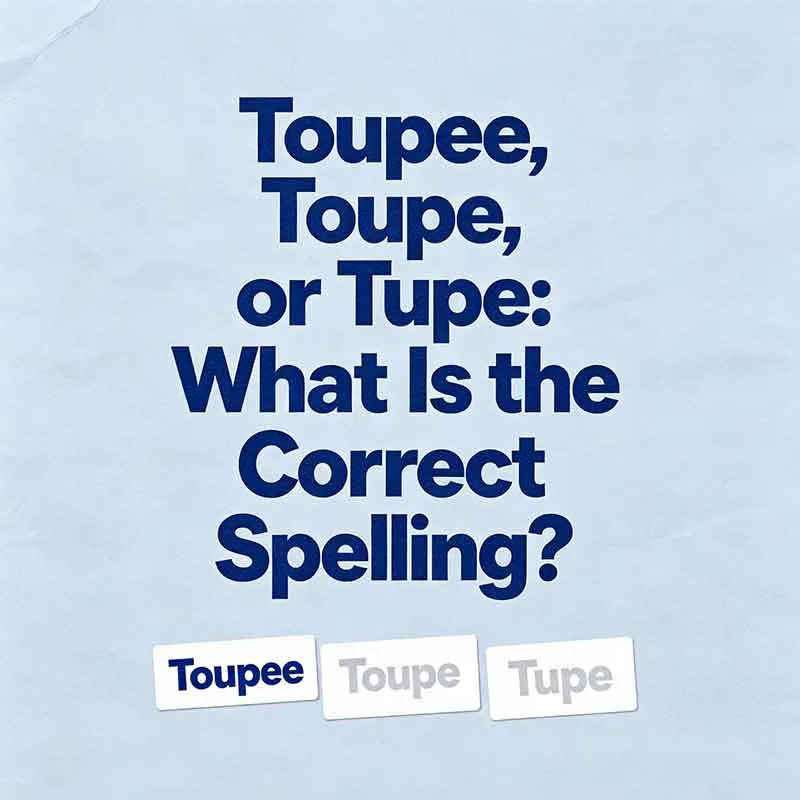 Toupee Toupe or Tupe What Is the Correct Spelling
