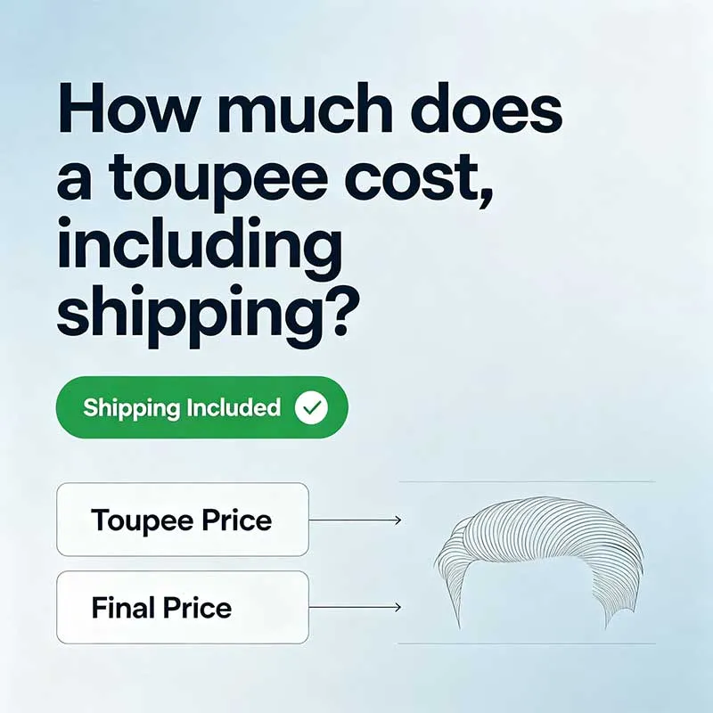 How much does a toupee cost, including shipping?