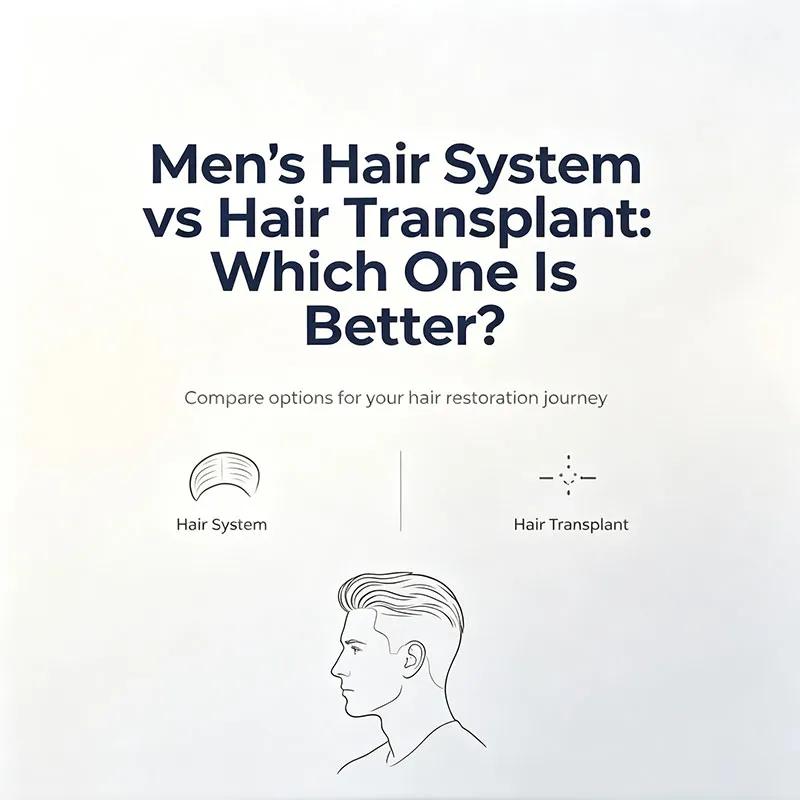Men's Hair System vs Hair Transplant: Which One Is Better?