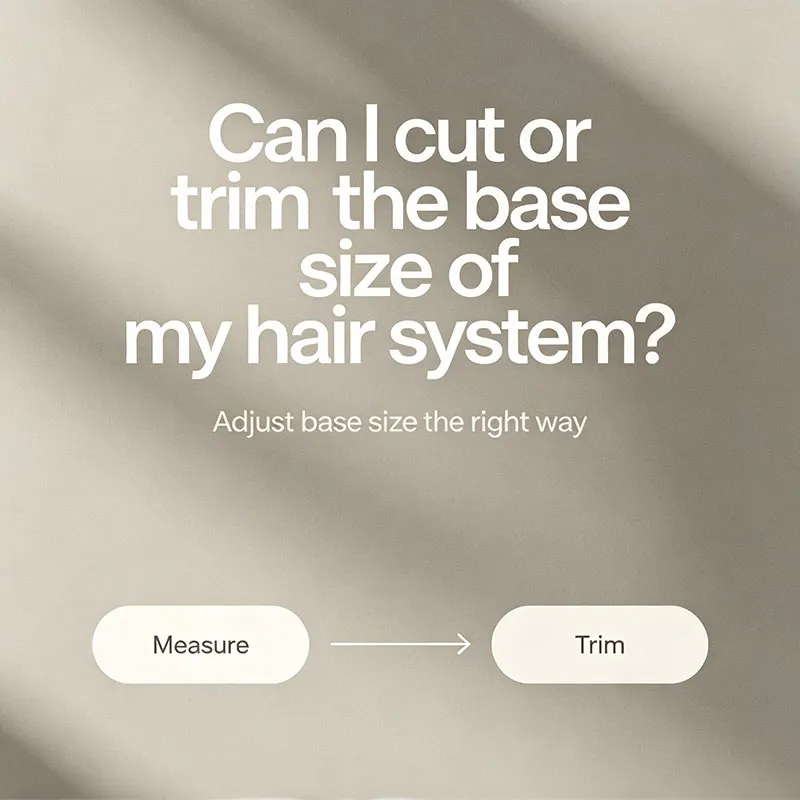 Can I cut or trim the base size of my hair system?