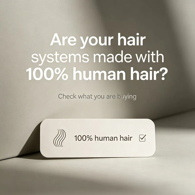 Are your hair systems made with 100% human hair?	