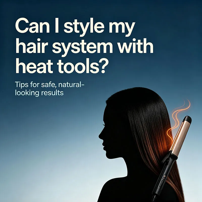 Can I style my hair system with heat tools?