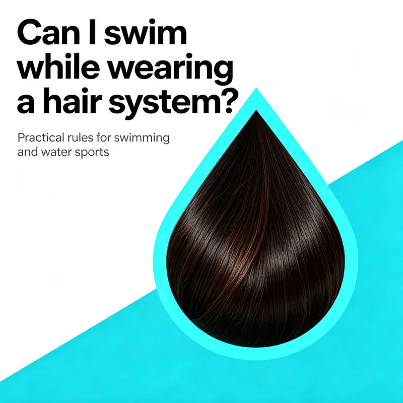 Can I swim while wearing a hair system?
