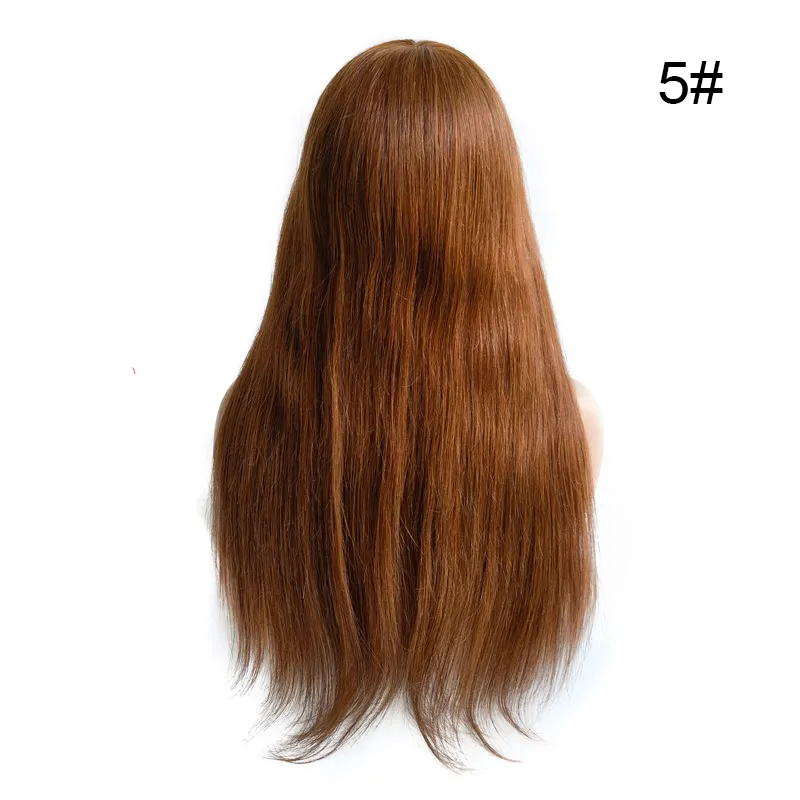 Silk Top Full Lace Natural Human Hair Wig Color 5