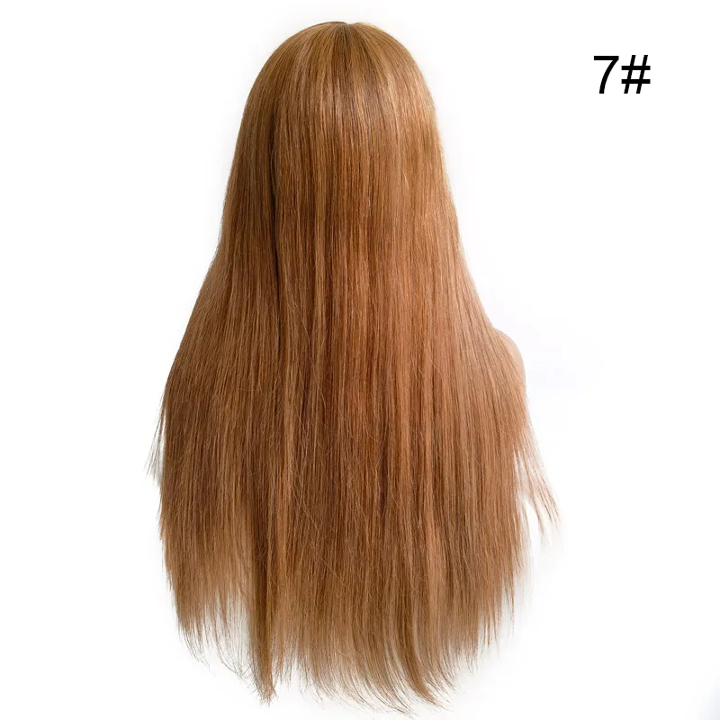 Silk Top Full Lace Natural Human Hair Wig Color 7